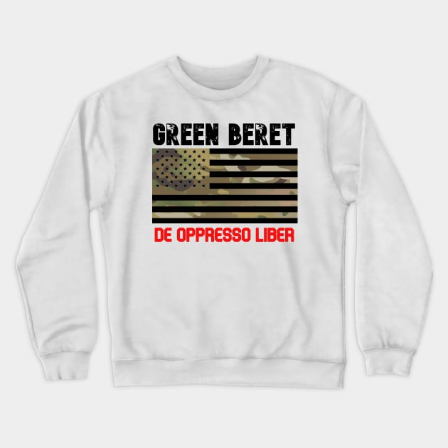 GREEN BERET FLAG USA Crewneck Sweatshirt by Cataraga